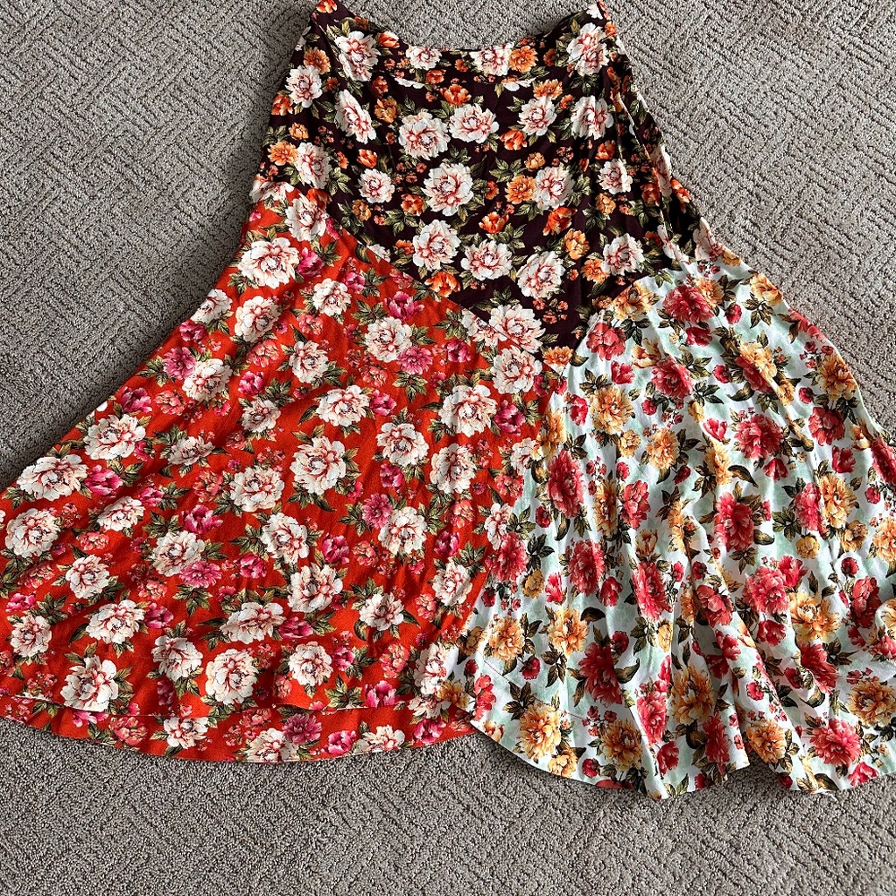 Anthropologie Farm Rio flower skirt